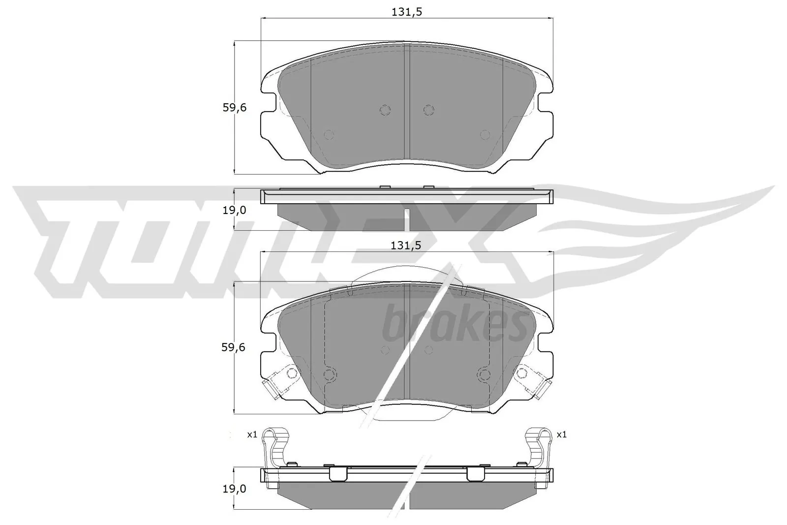 Brake Pad Set, disc brake TX 16-33