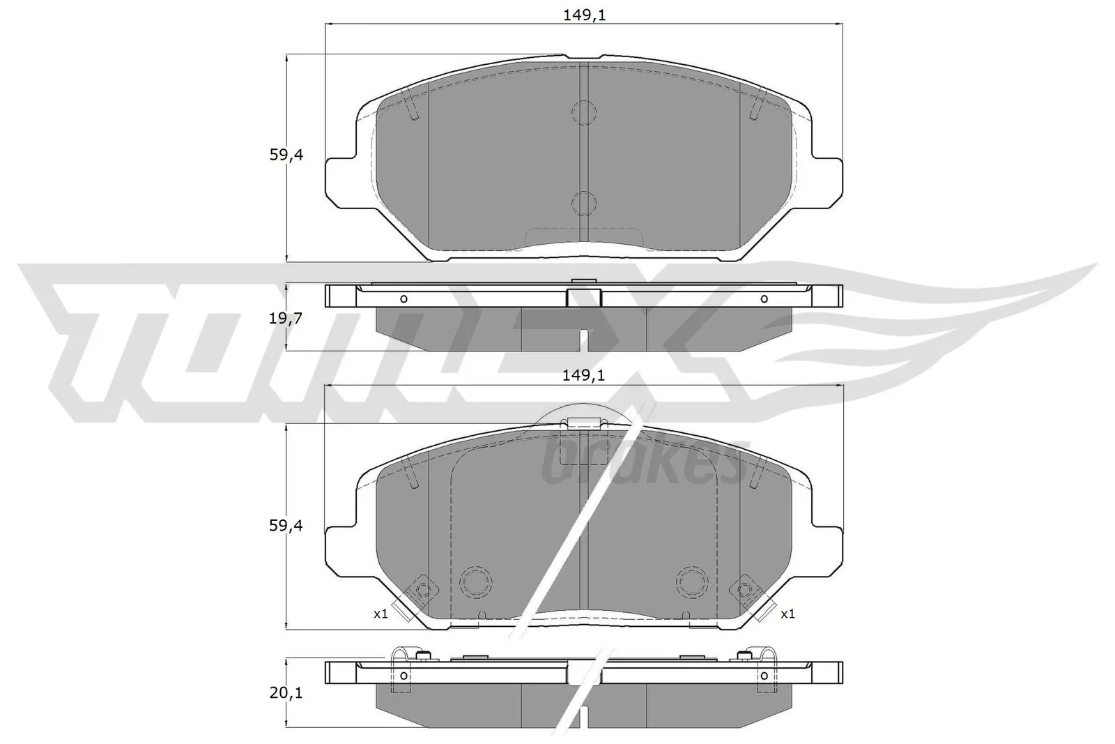 Brake Pad Set, disc brake TX 19-59