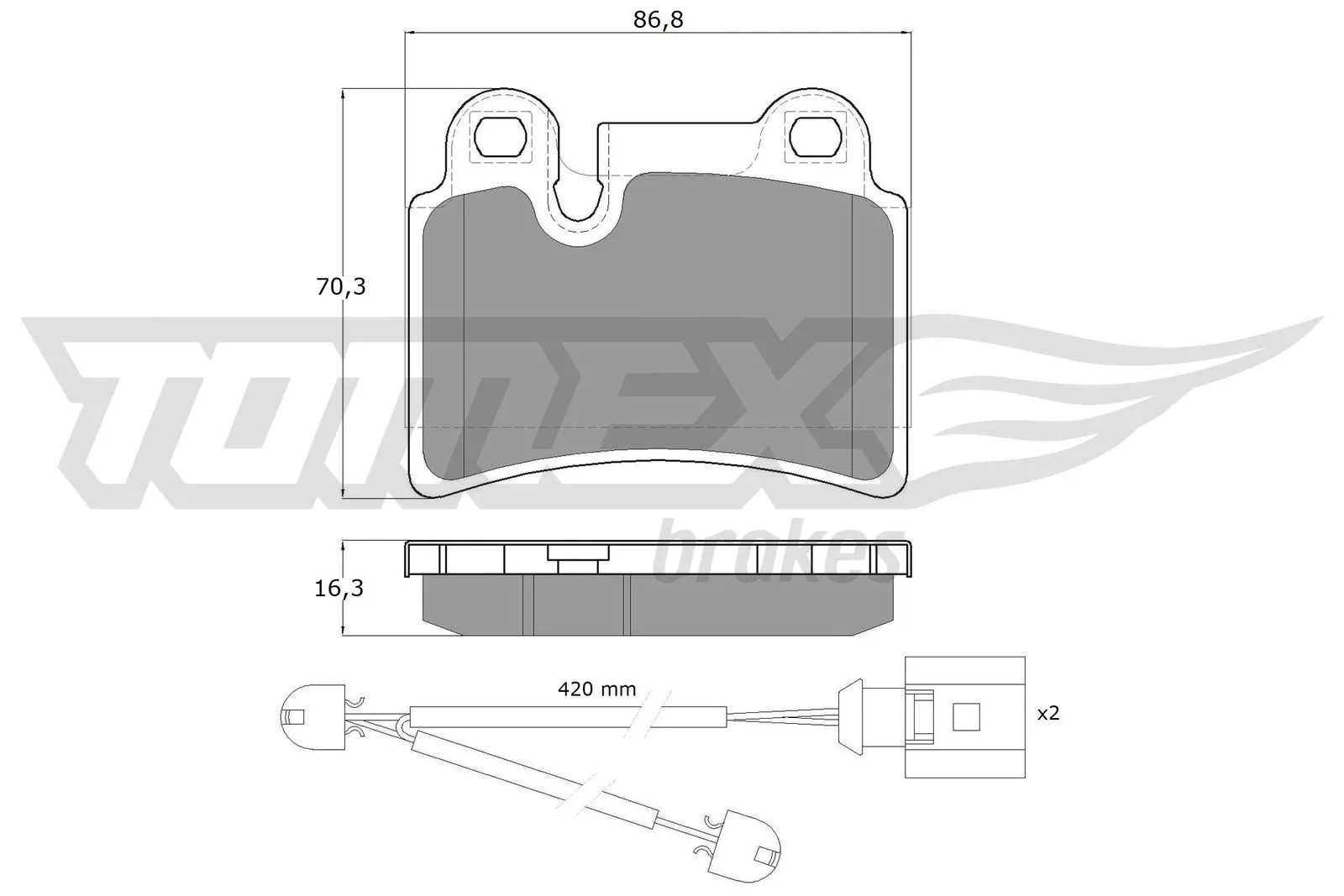 Brake Pad Set, disc brake TX 16-21