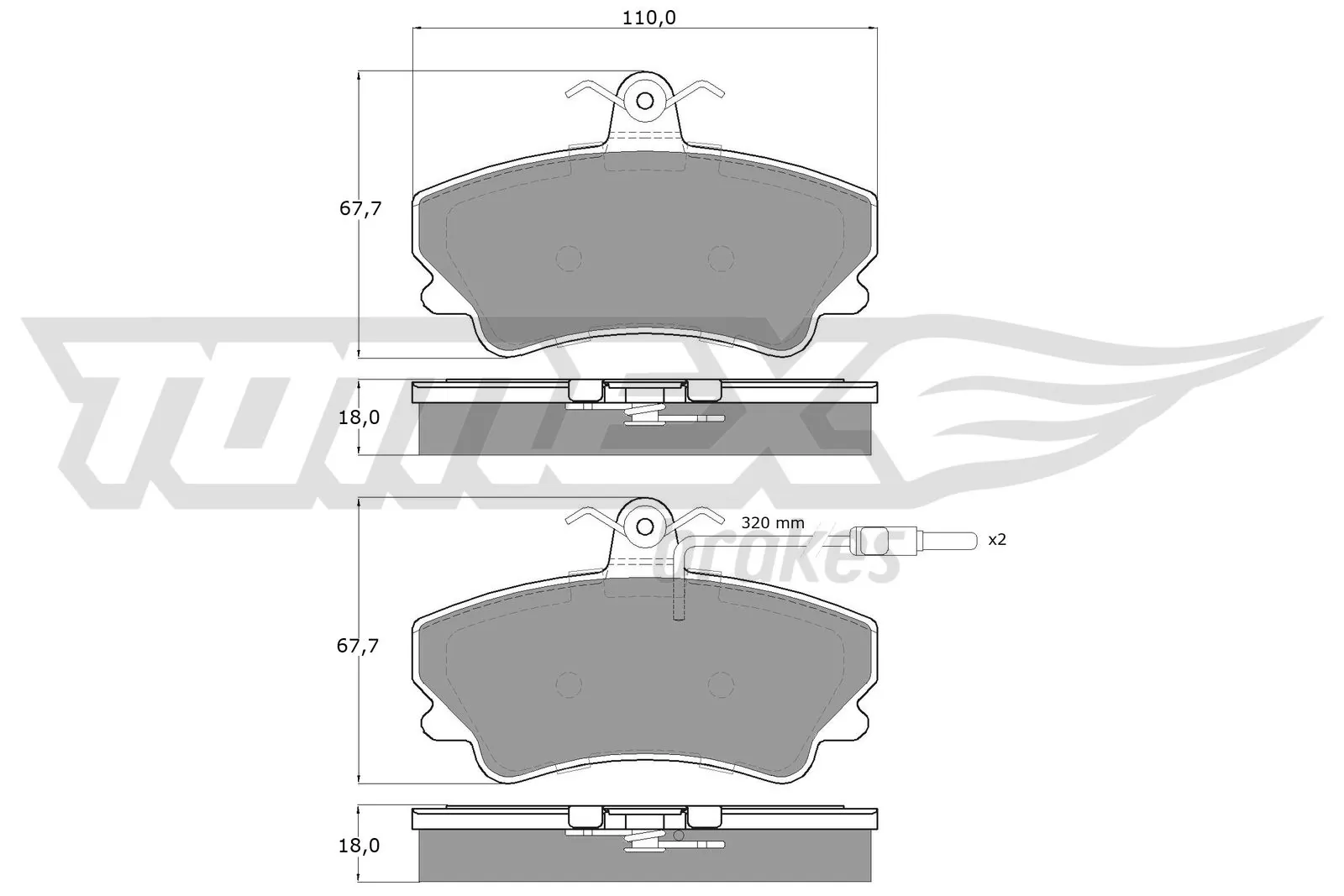 Brake Pad Set, disc brake TX 13-48
