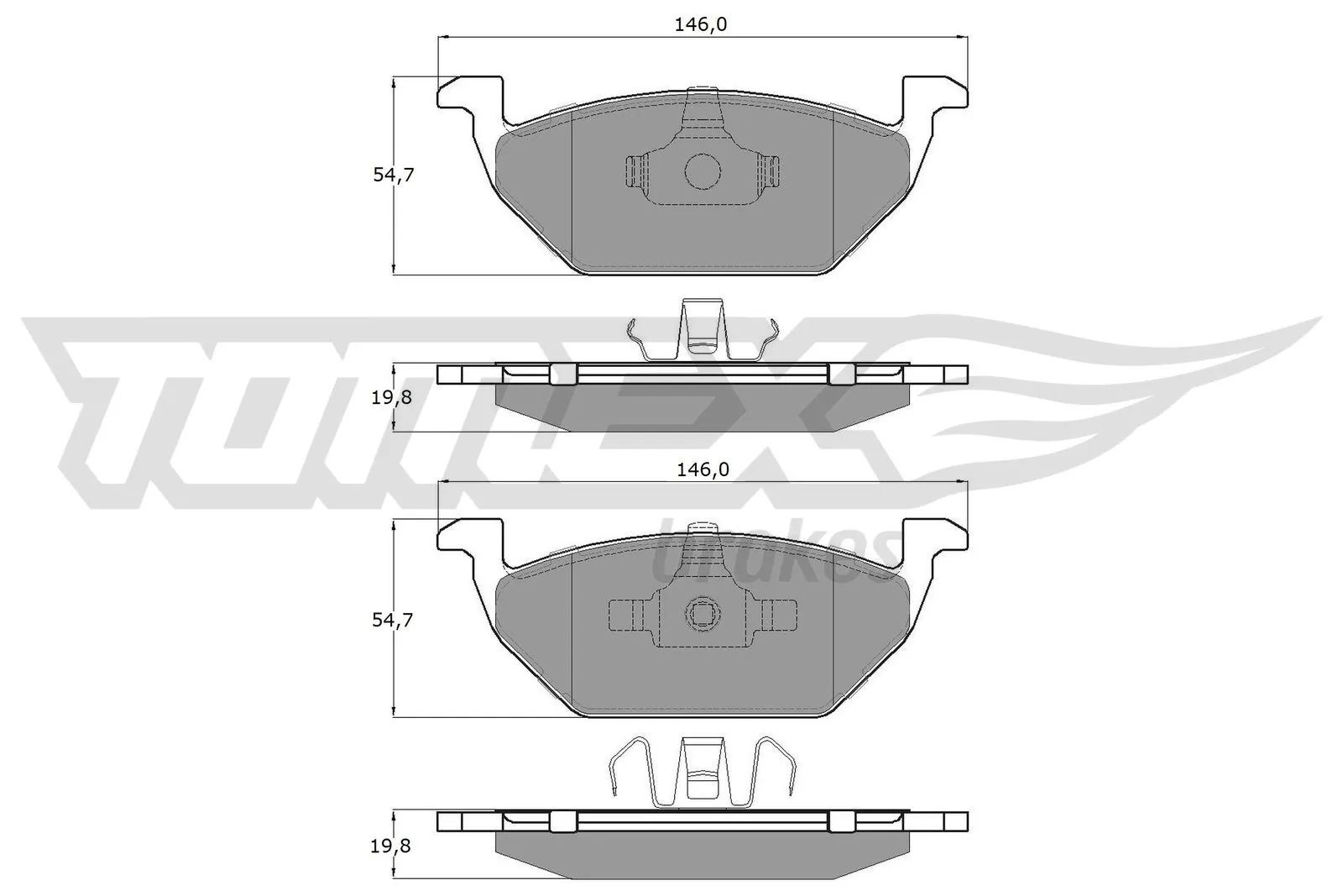 Brake Pad Set, disc brake TX 12-10