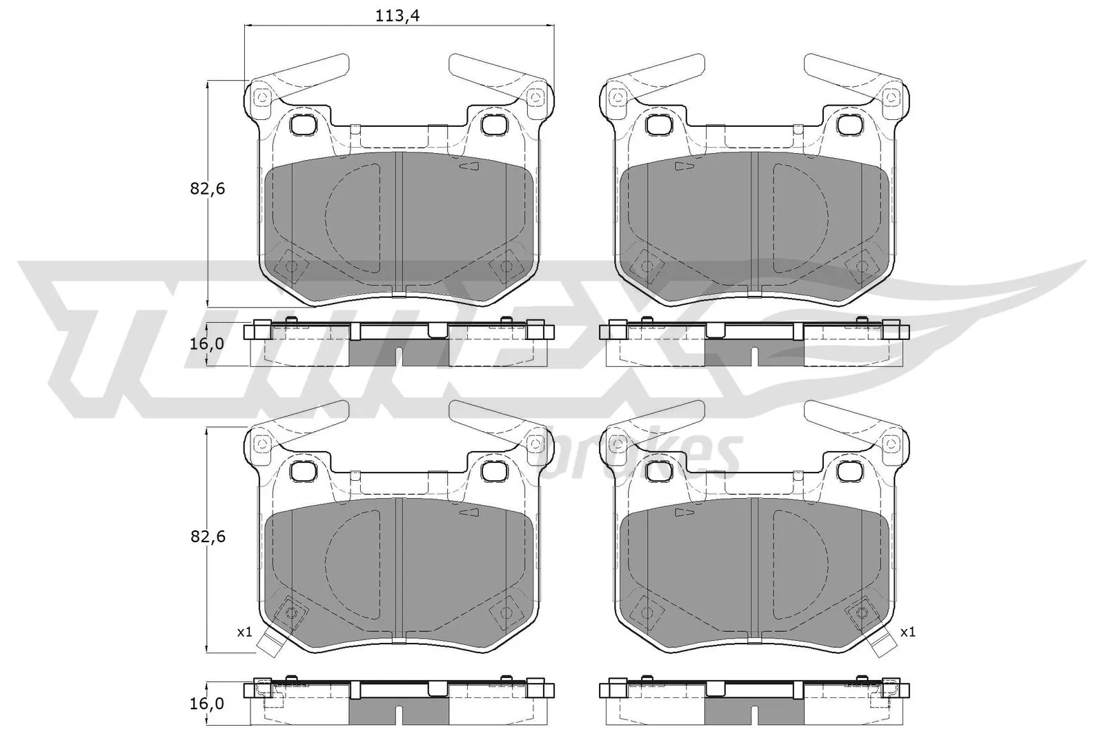 Brake Pad Set, disc brake TX 60-14