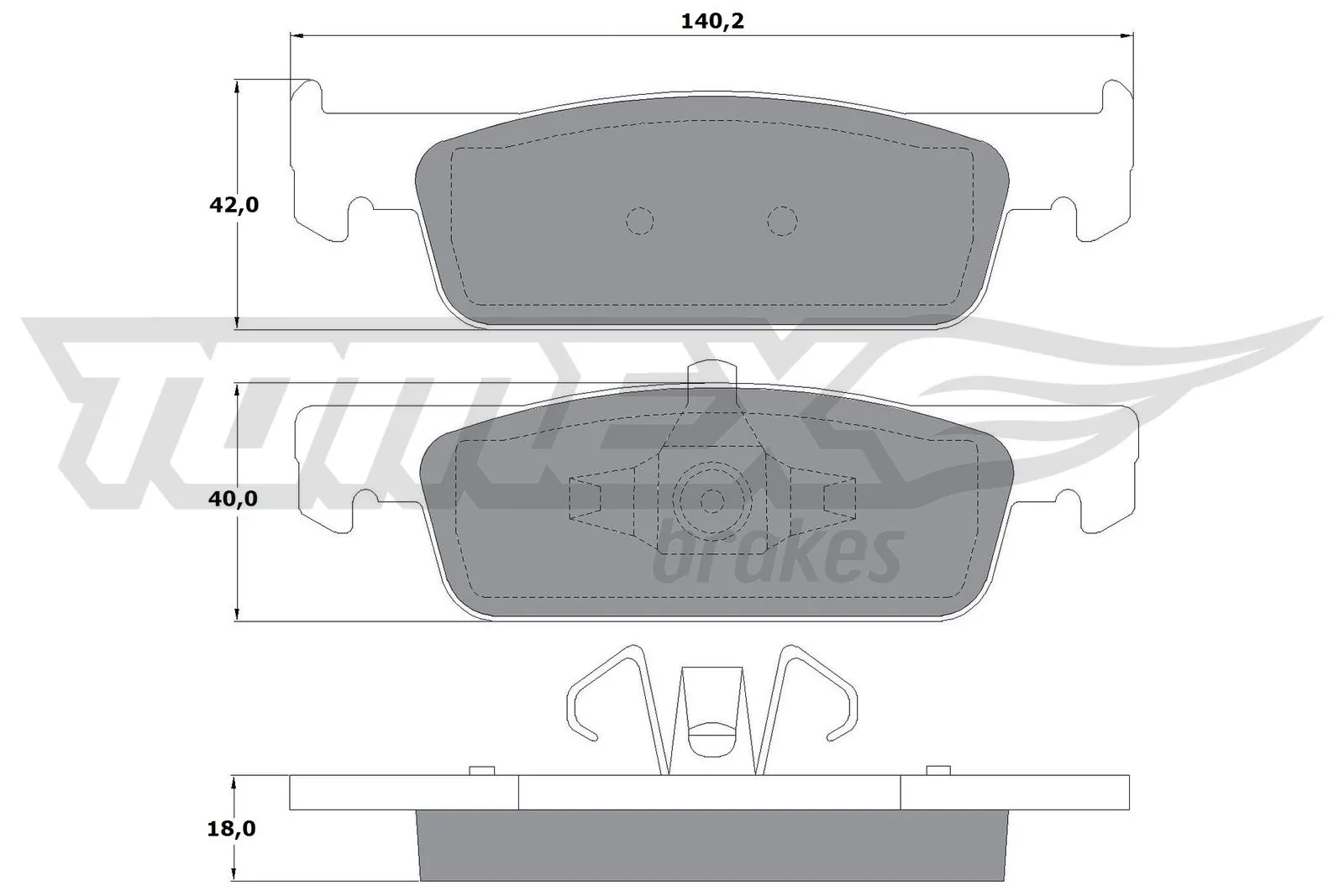 Brake Pad Set, disc brake TX 16-94