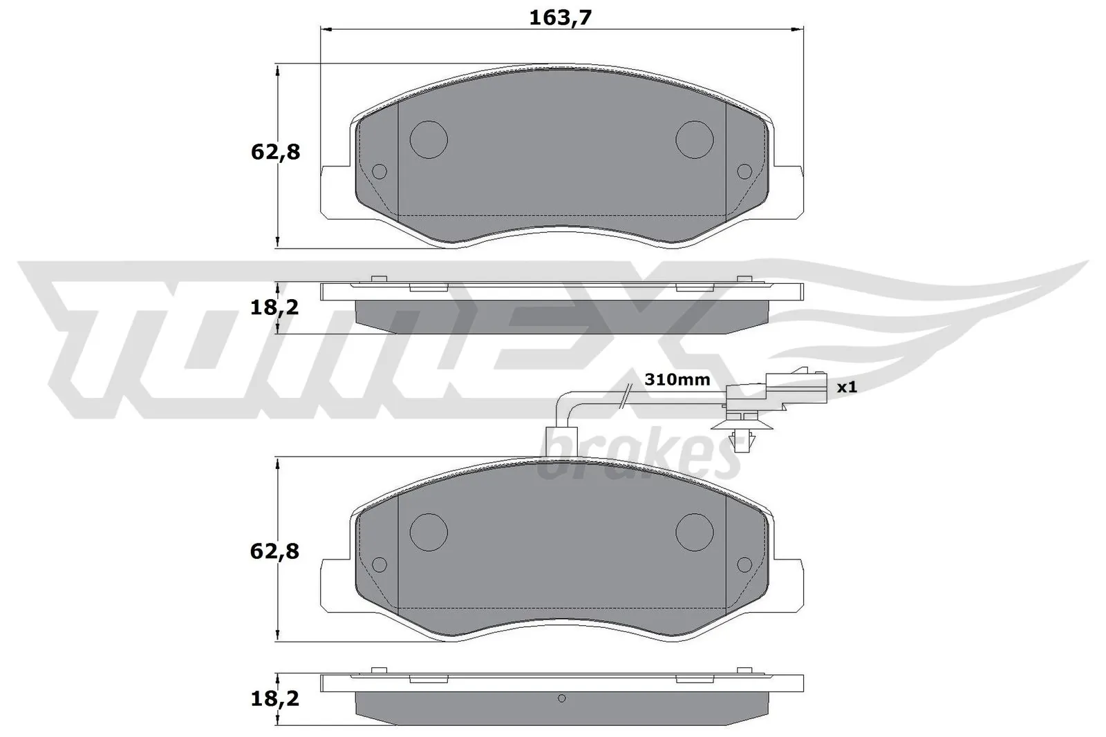 Brake Pad Set, disc brake TX 16-49