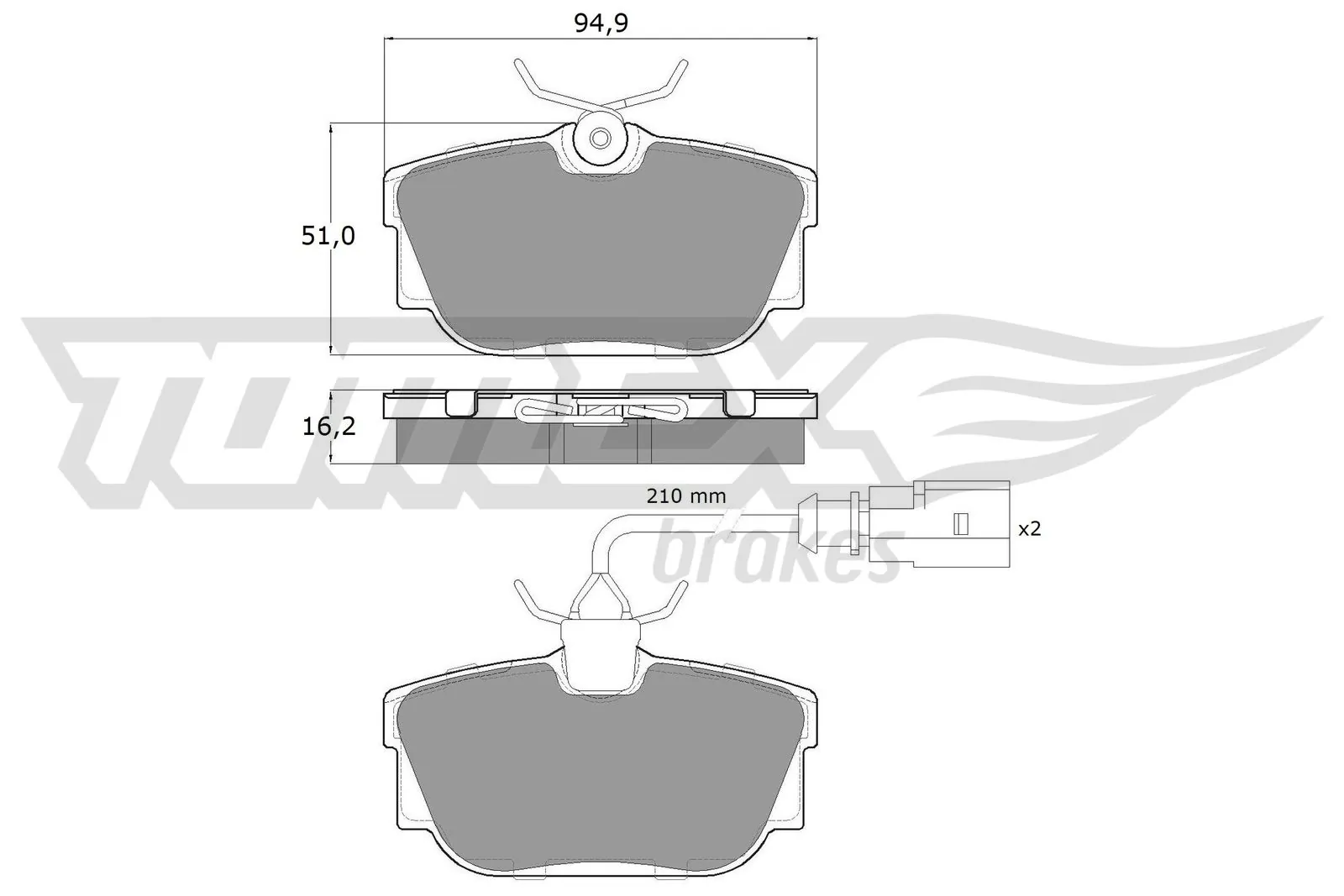Brake Pad Set, disc brake TX 13-901