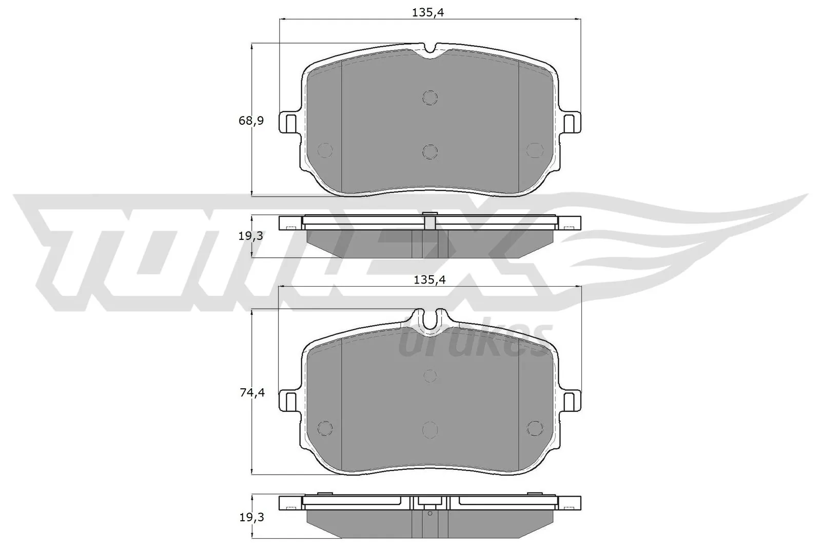 Brake Pad Set, disc brake TX 19-48