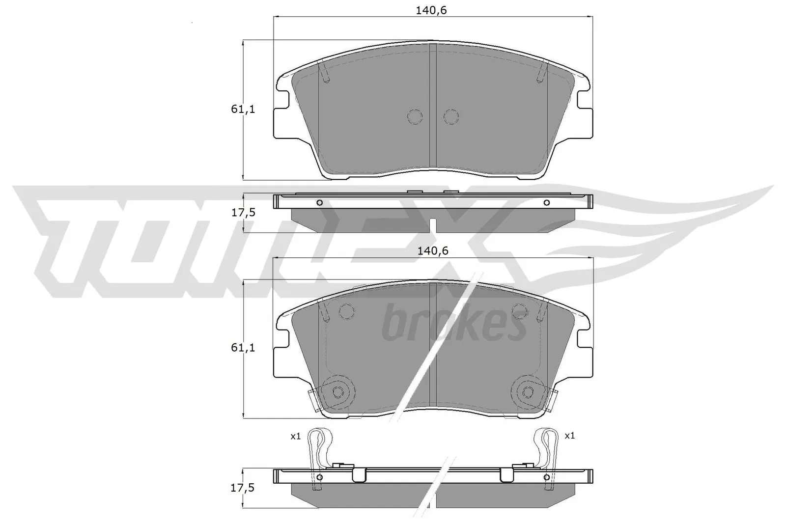 Brake Pad Set, disc brake TX 18-67