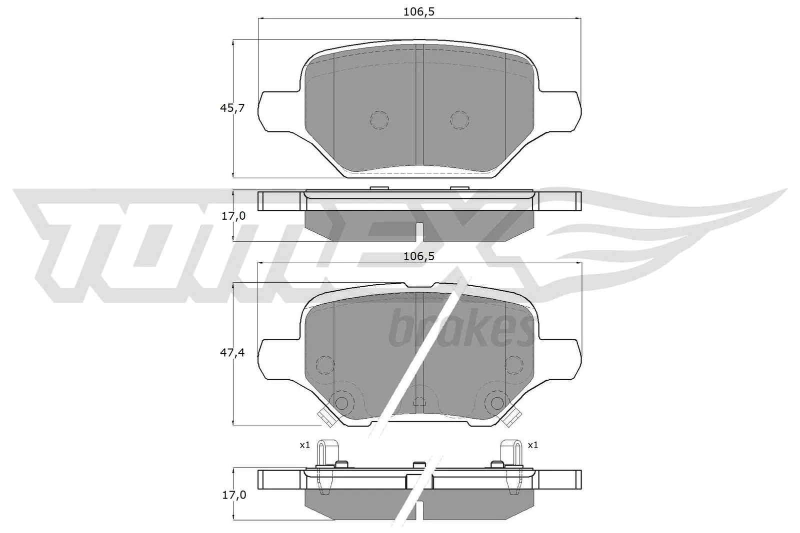 Brake Pad Set, disc brake TX 19-80