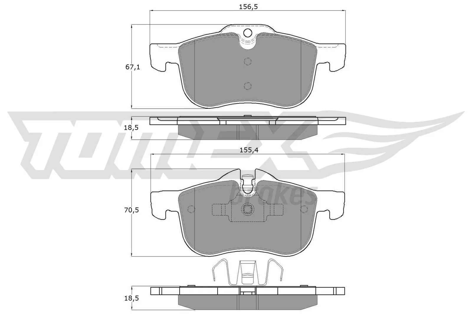 Brake Pad Set, disc brake TX 13-55