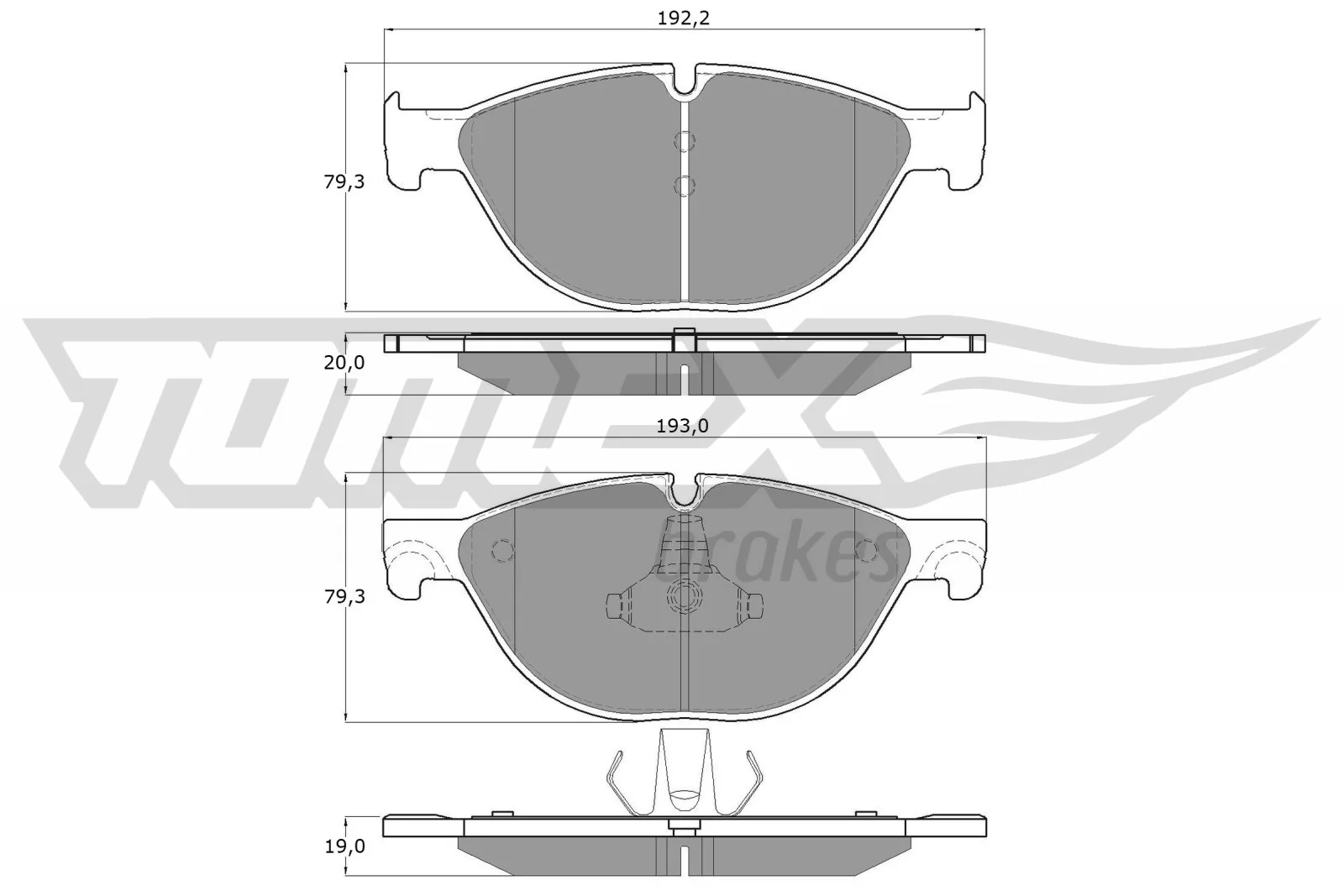Brake Pad Set, disc brake TX 16-66