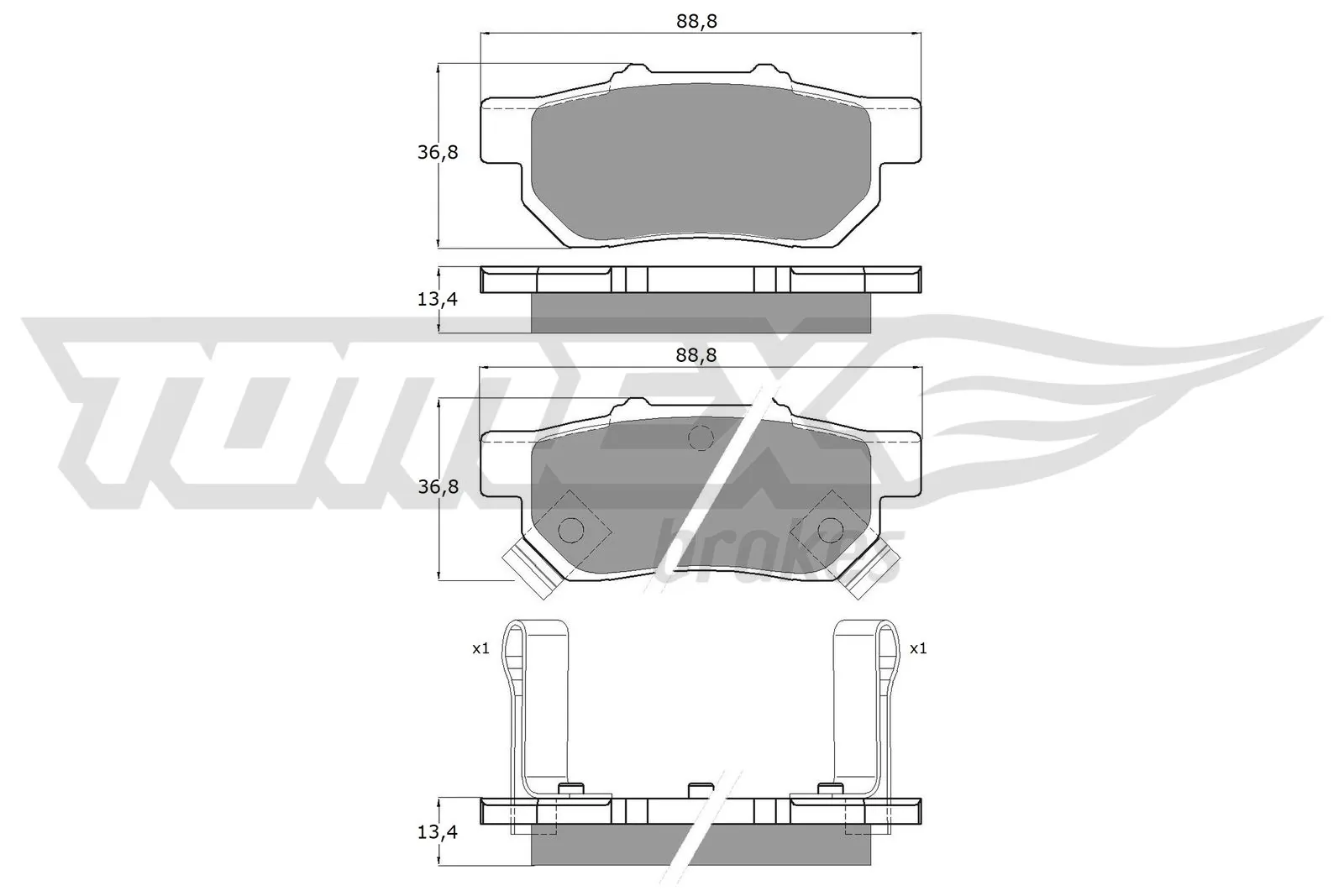 Brake Pad Set, disc brake TX 10-99