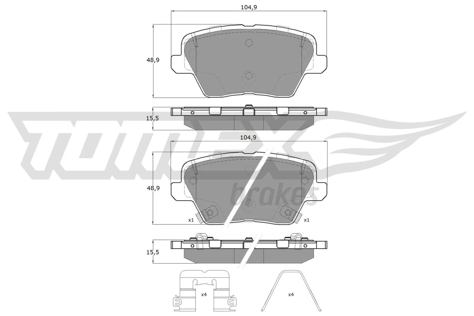 Brake Pad Set, disc brake TX 19-62