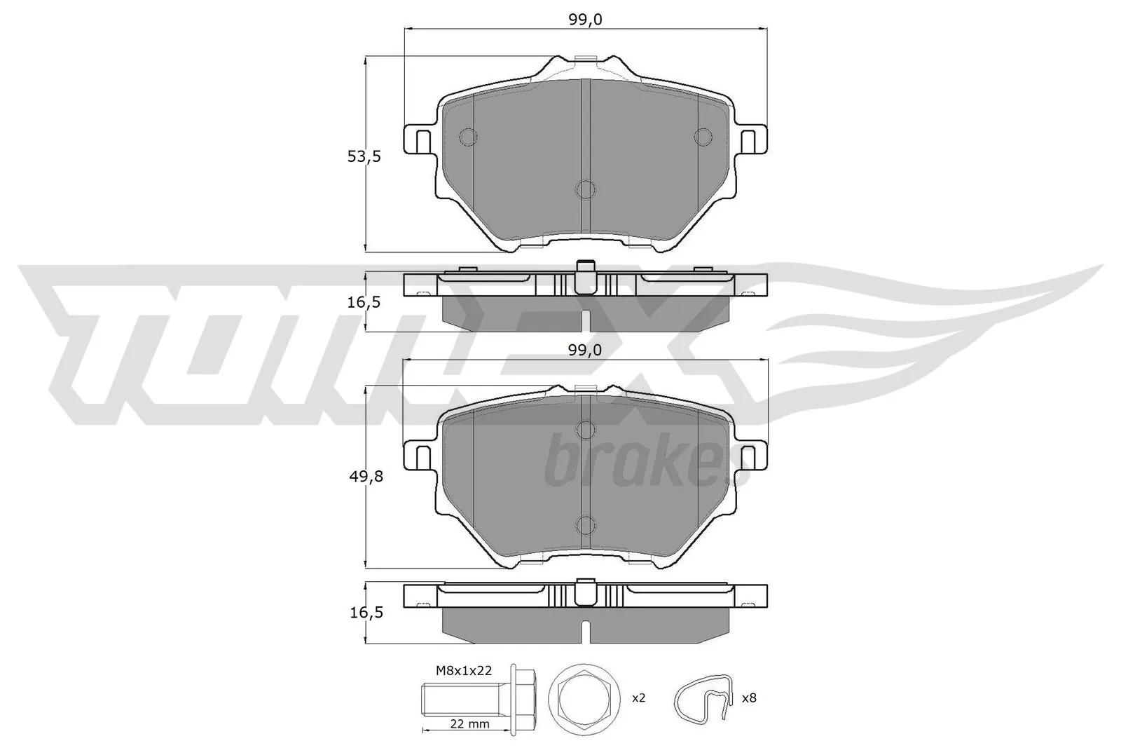 Brake Pad Set, disc brake TX 18-36