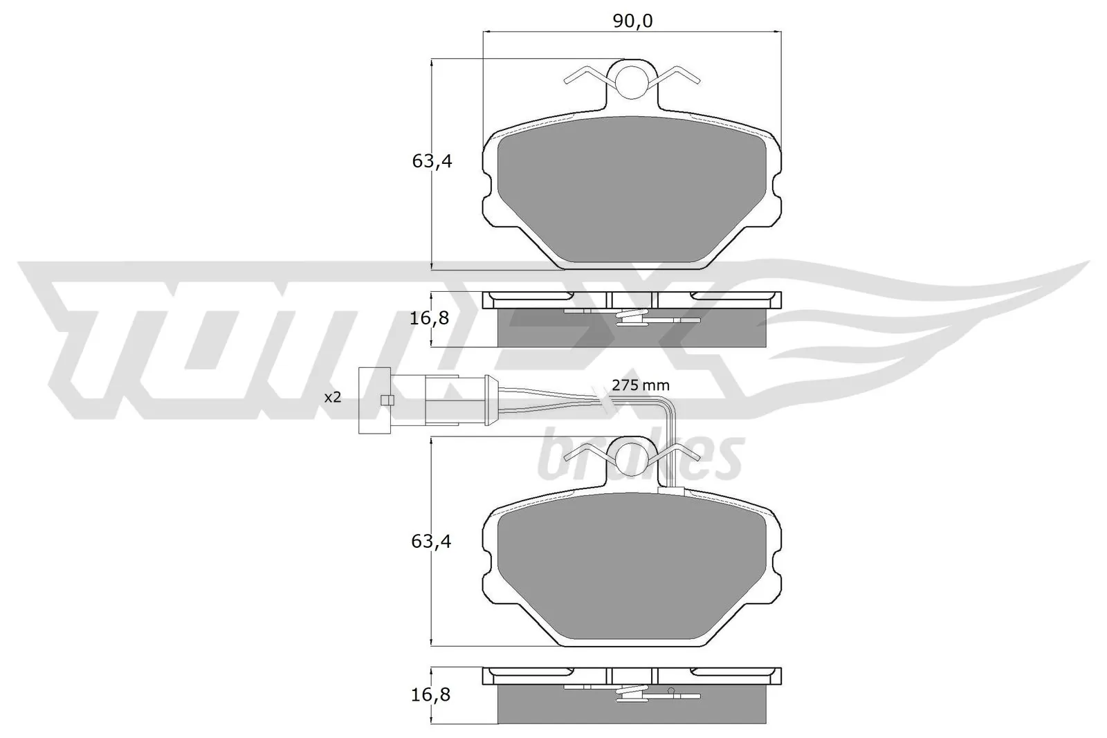 Brake Pad Set, disc brake TX 10-61