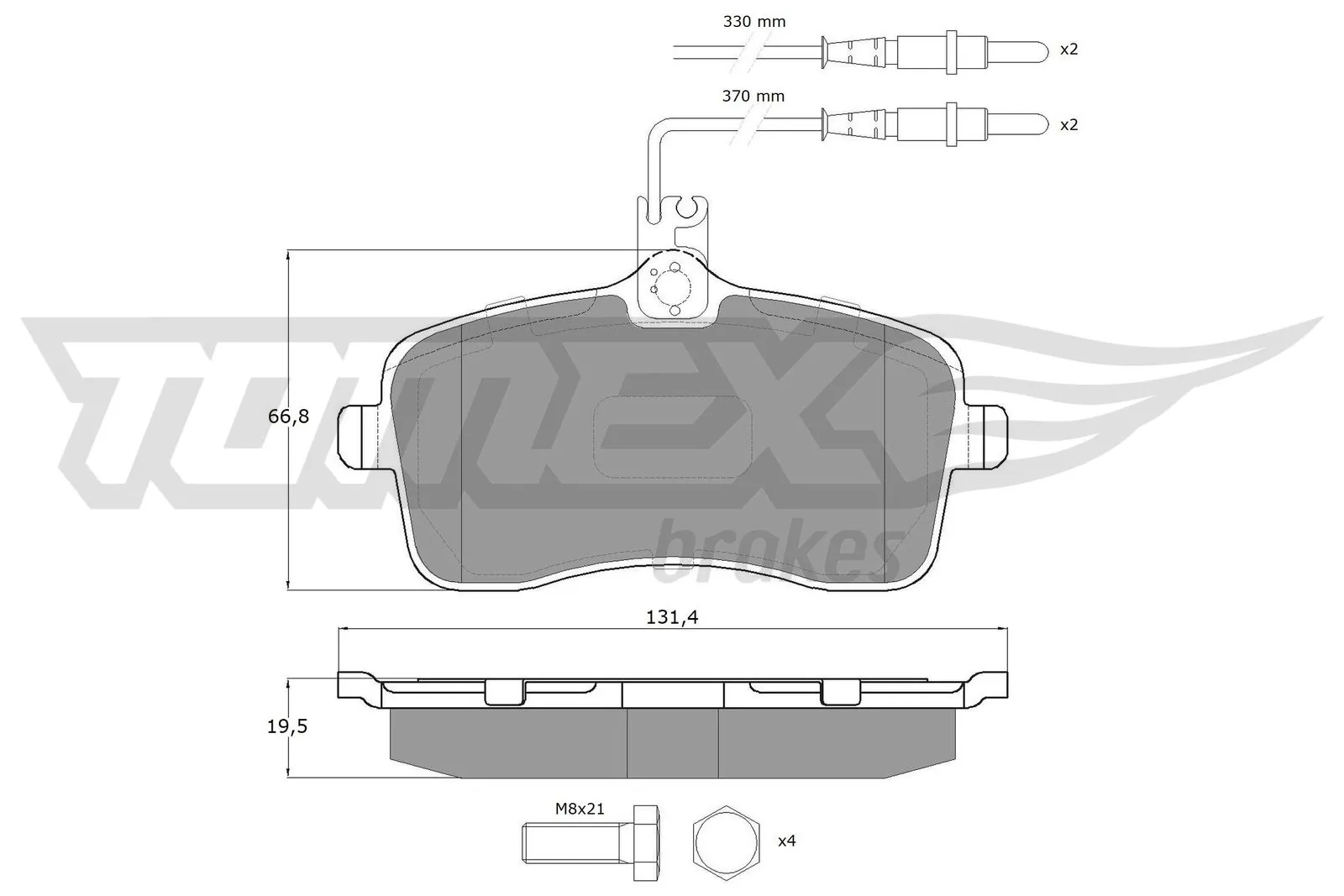 Brake Pad Set, disc brake TX 14-67