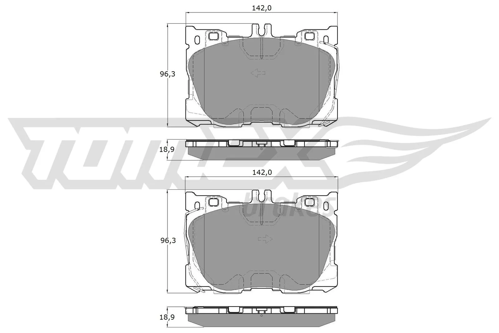 Brake Pad Set, disc brake TX 18-75