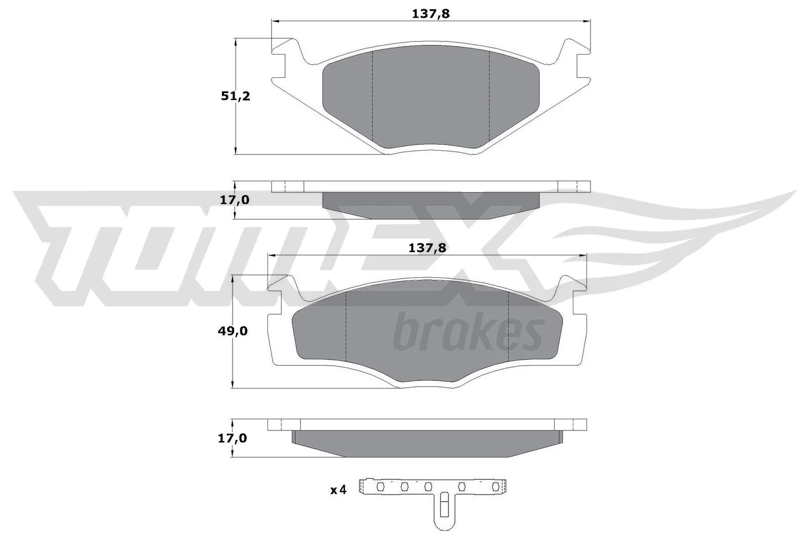 Brake Pad Set, disc brake TX 10-141