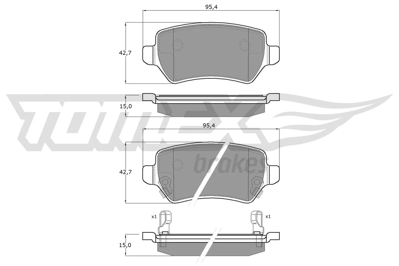 Brake Pad Set, disc brake TX 12-97