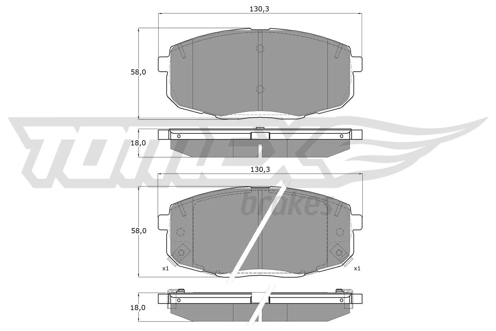 Brake Pad Set, disc brake TX 14-991