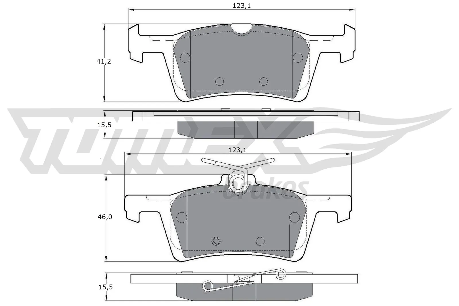Brake Pad Set, disc brake TX 17-02