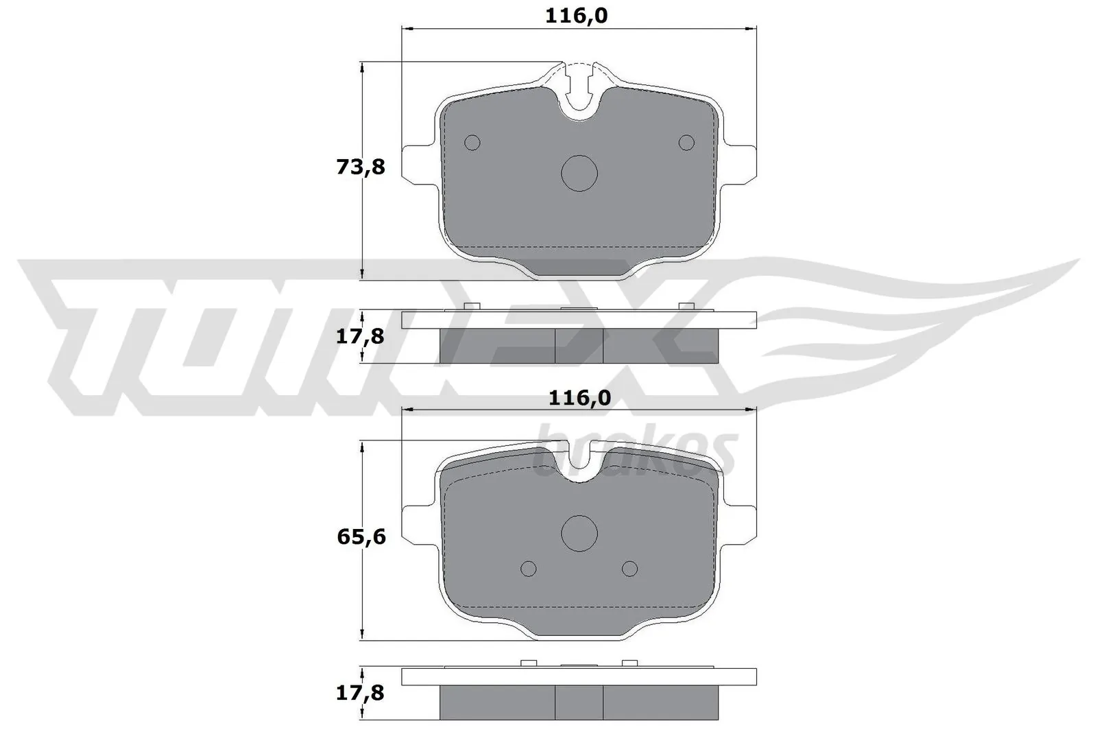 Brake Pad Set, disc brake TX 17-36
