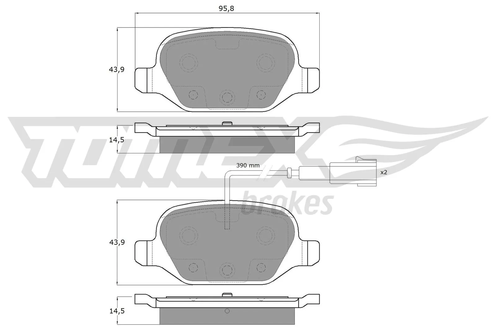 Brake Pad Set, disc brake TX 12-702