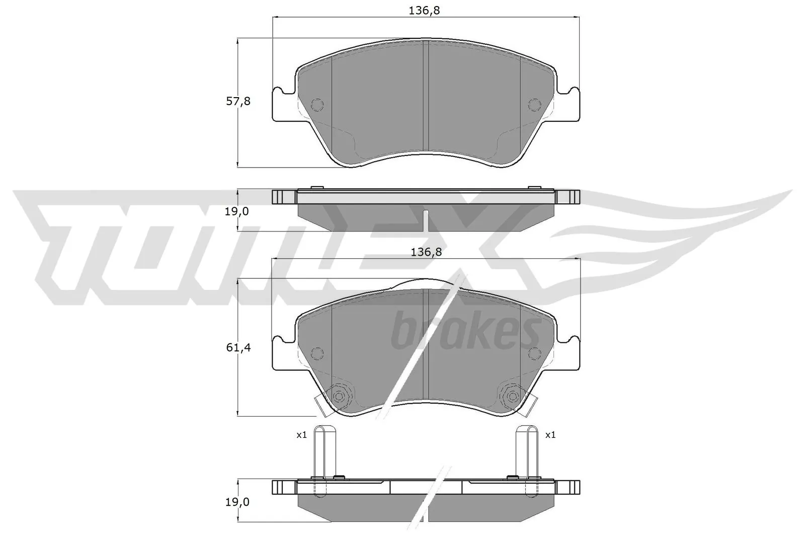 Brake Pad Set, disc brake TX 16-45