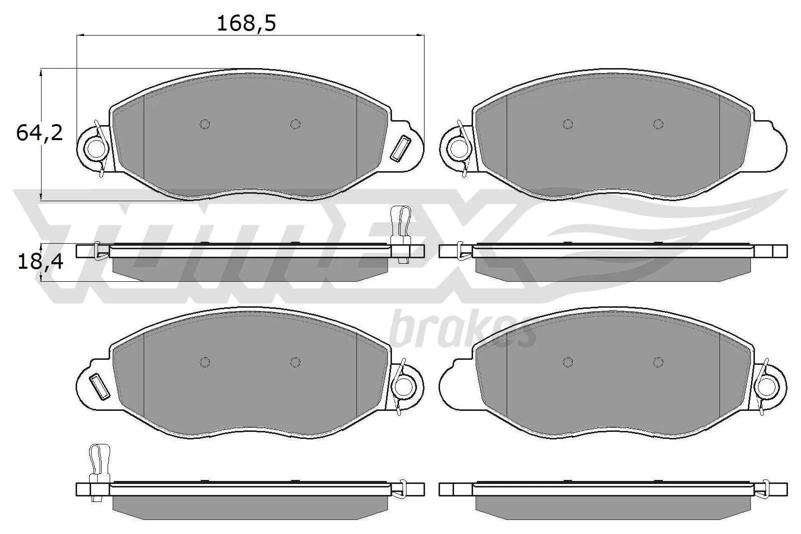 Brake Pad Set, disc brake TX 12-61