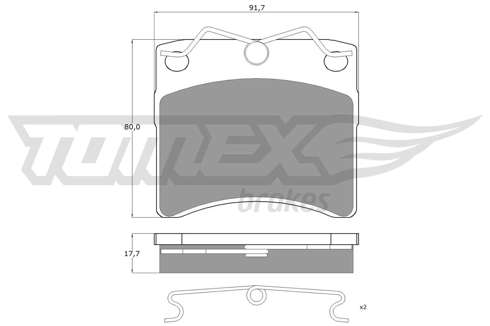Brake Pad Set, disc brake TX 10-64
