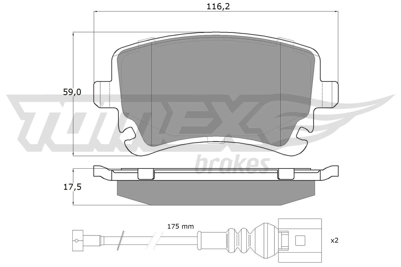 Brake Pad Set, disc brake TX 13-96