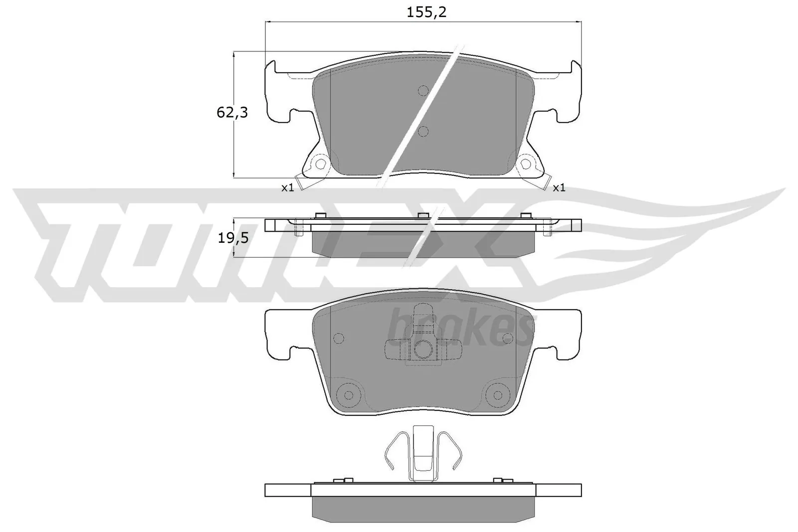 Brake Pad Set, disc brake TX 17-87