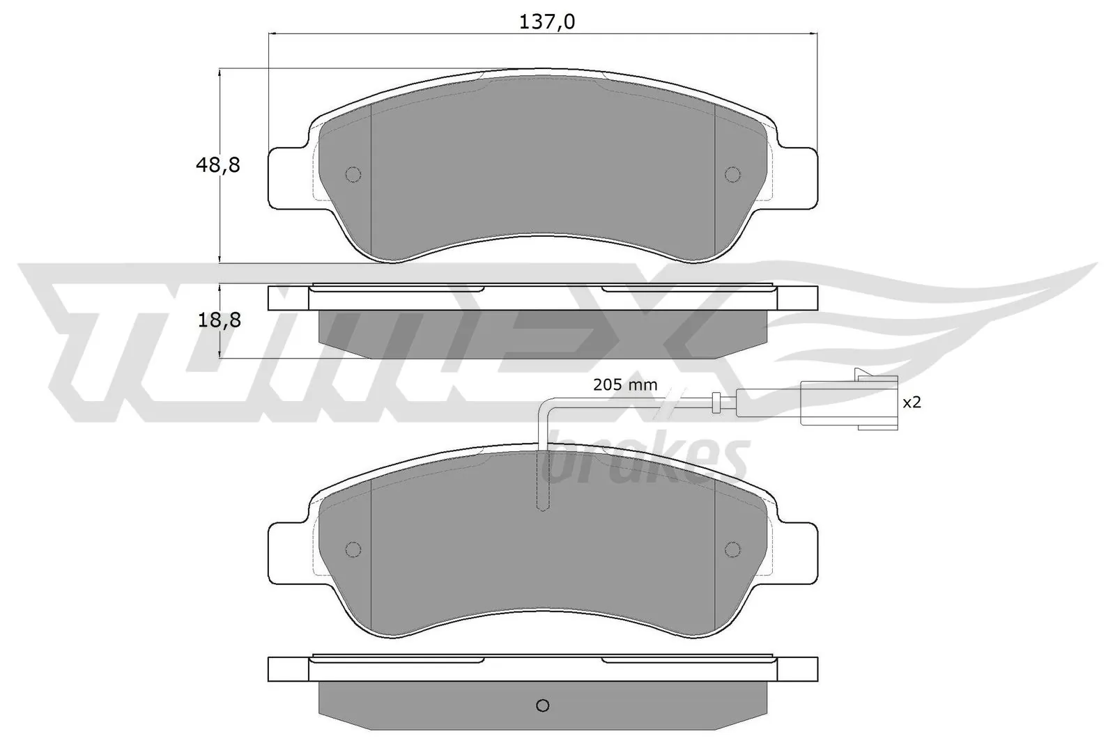 Brake Pad Set, disc brake TX 18-10