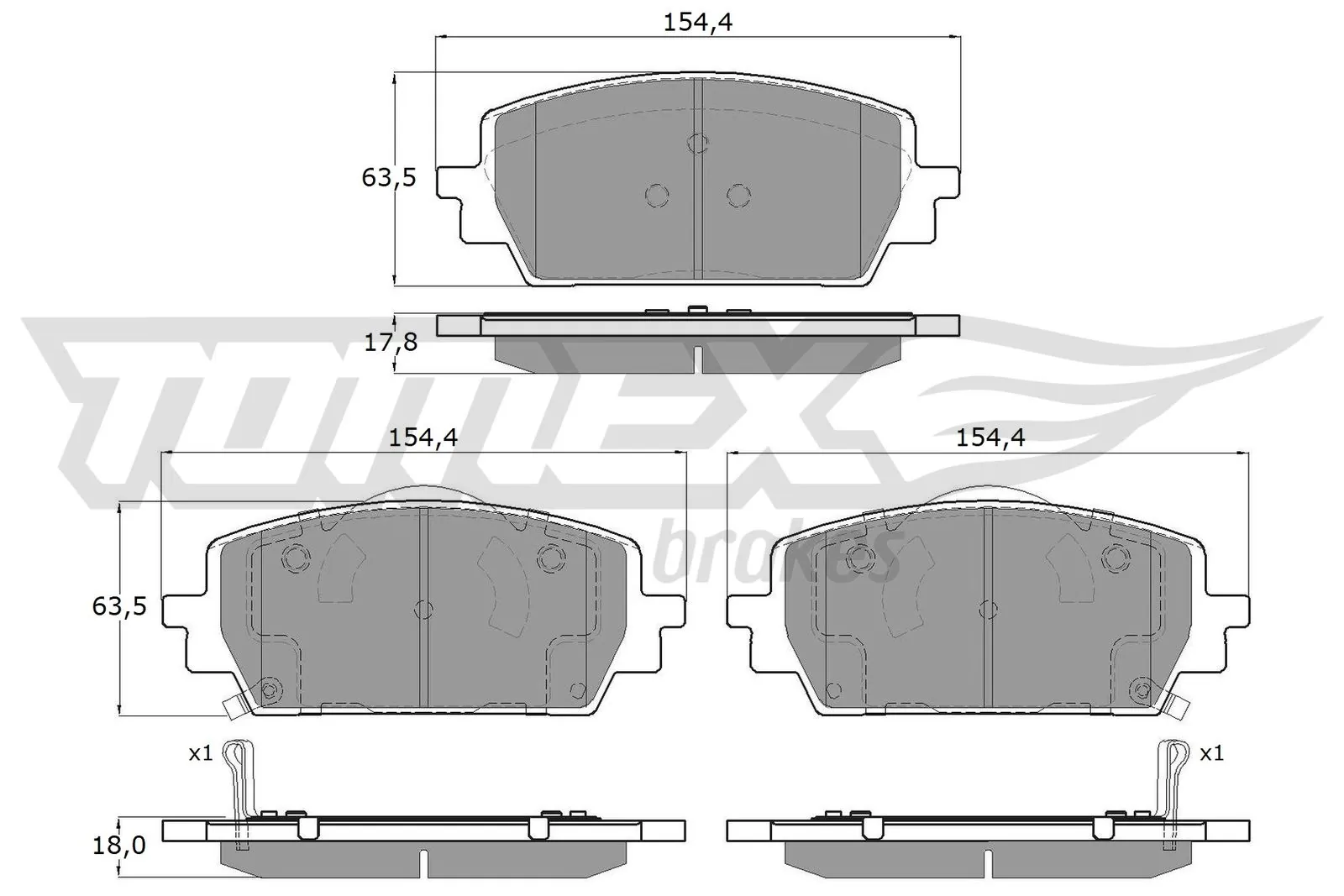 Brake Pad Set, disc brake TX 60-18