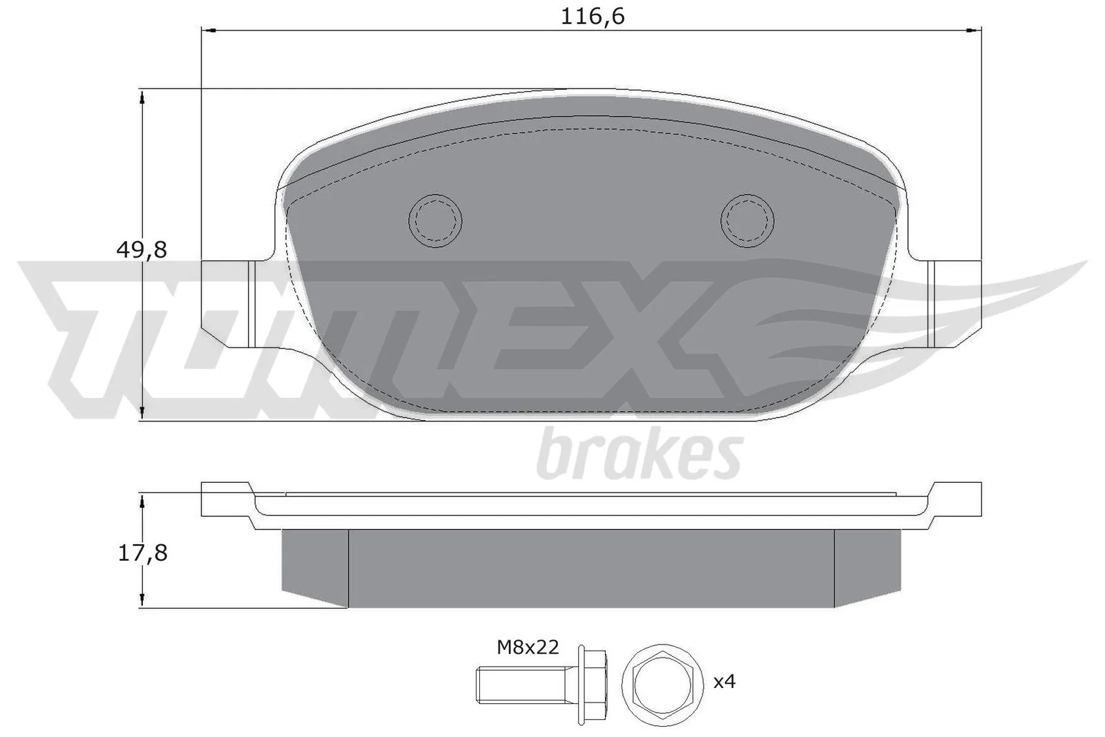 Brake Pad Set, disc brake TX 17-70