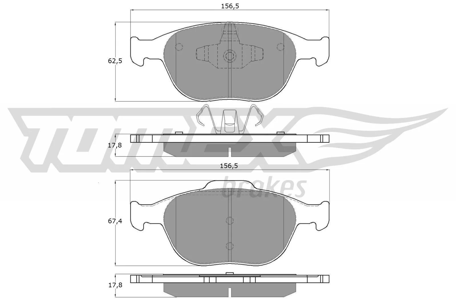 Brake Pad Set, disc brake TX 14-49