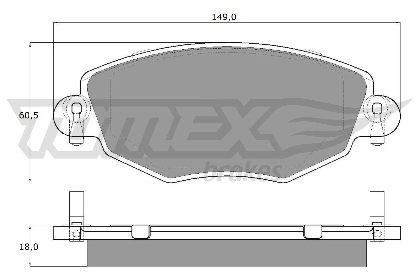 Brake Pad Set, disc brake TX 12-58