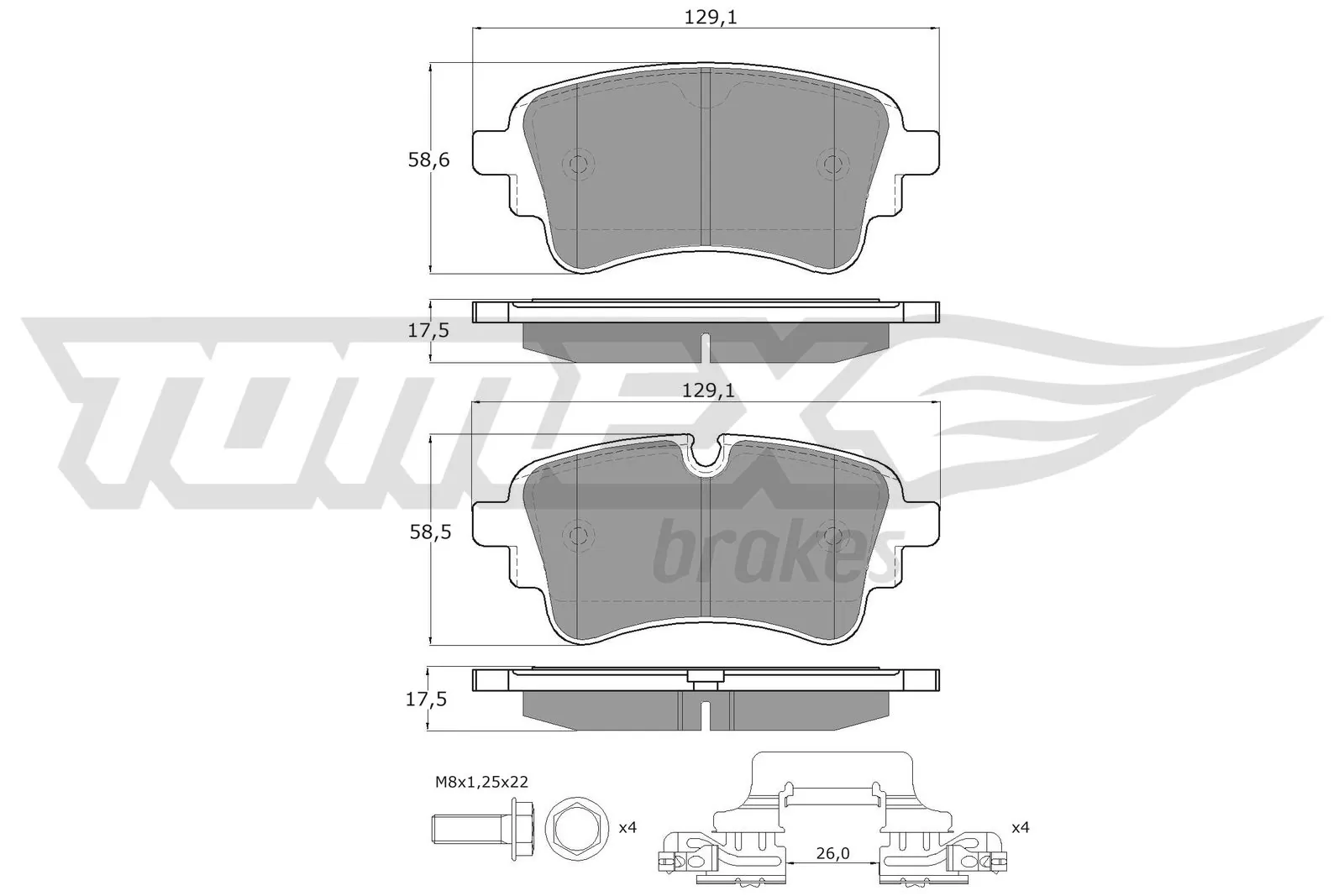Brake Pad Set, disc brake TX 18-231
