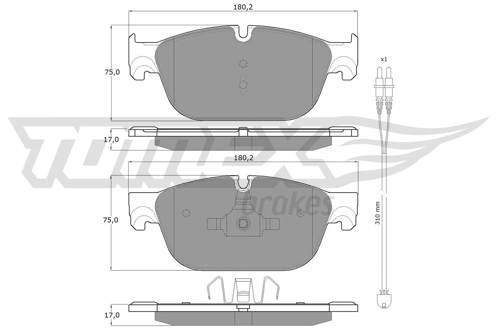 Brake Pad Set, disc brake TX 16-78