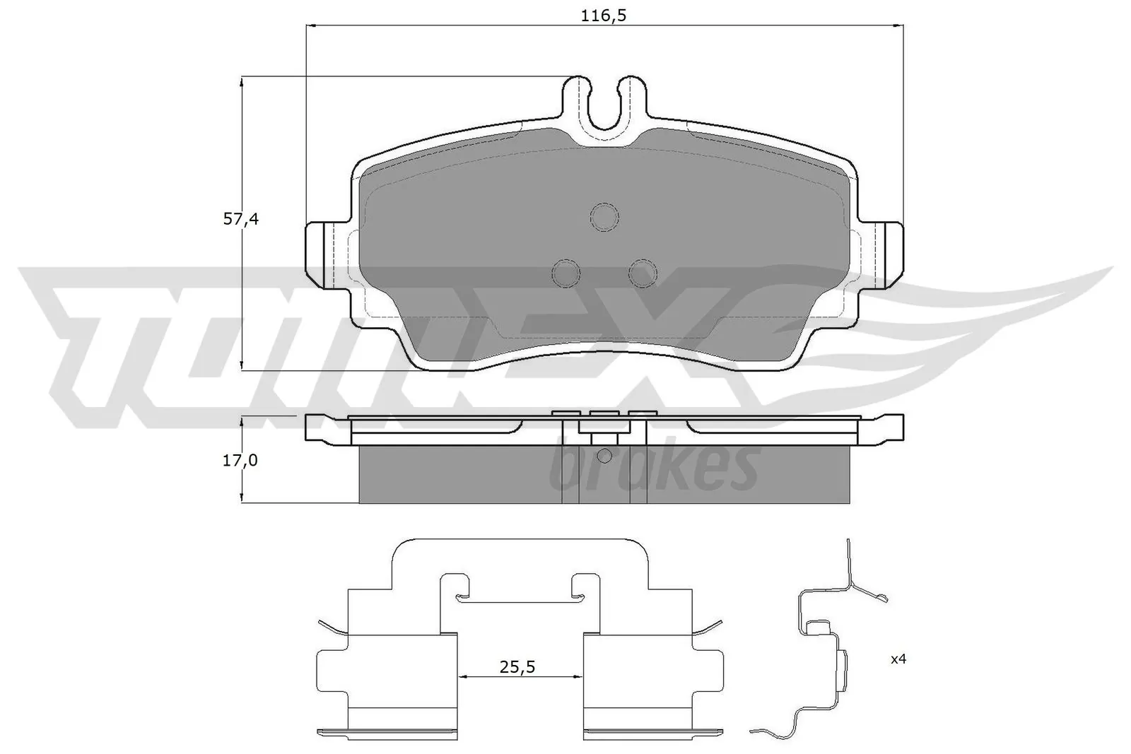 Brake Pad Set, disc brake TX 12-76