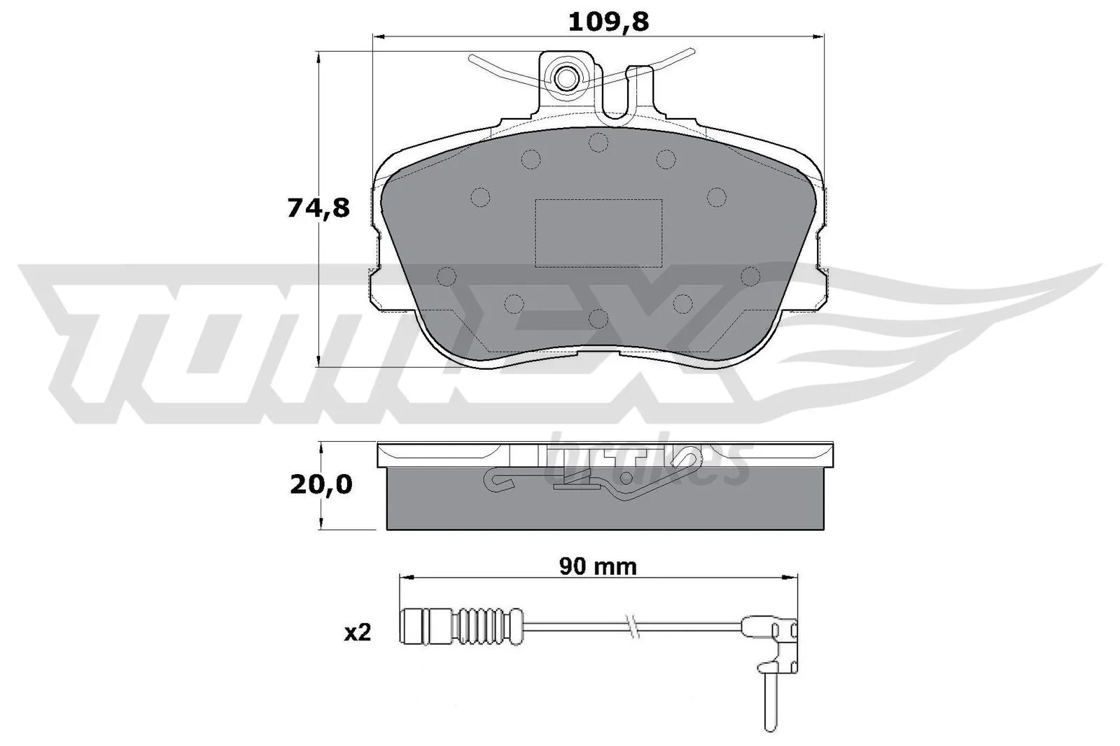 Brake Pad Set, disc brake TX 11-461