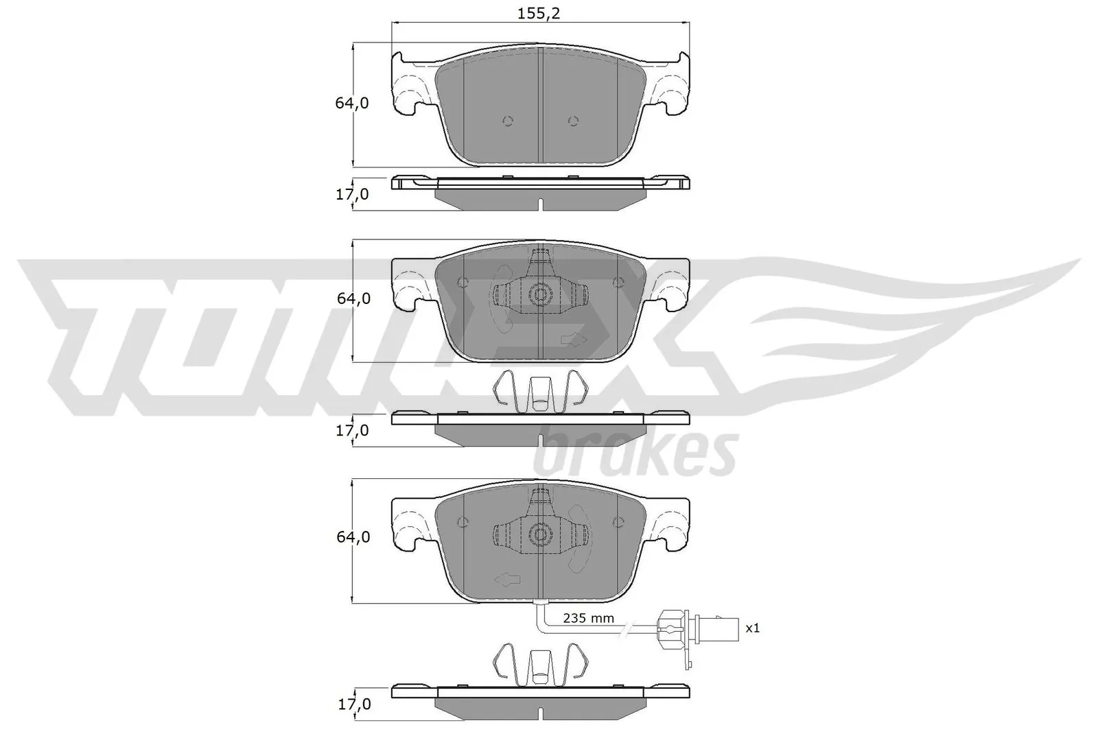Brake Pad Set, disc brake TX 18-21