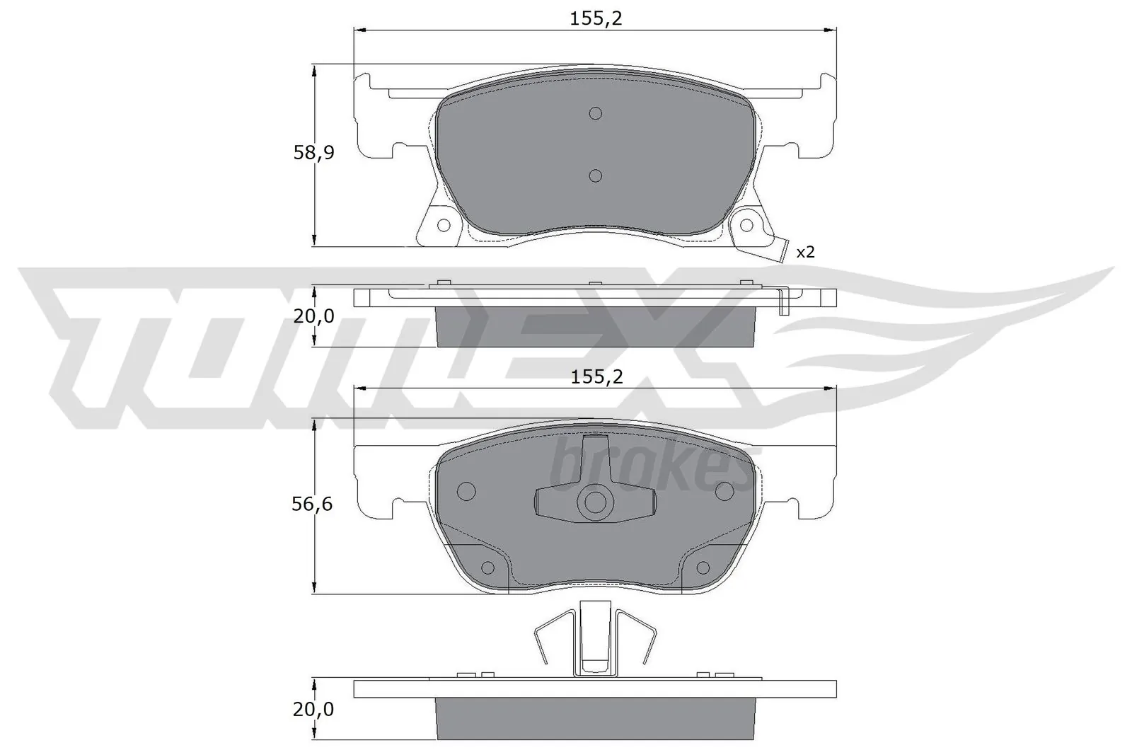 Brake Pad Set, disc brake TX 17-86