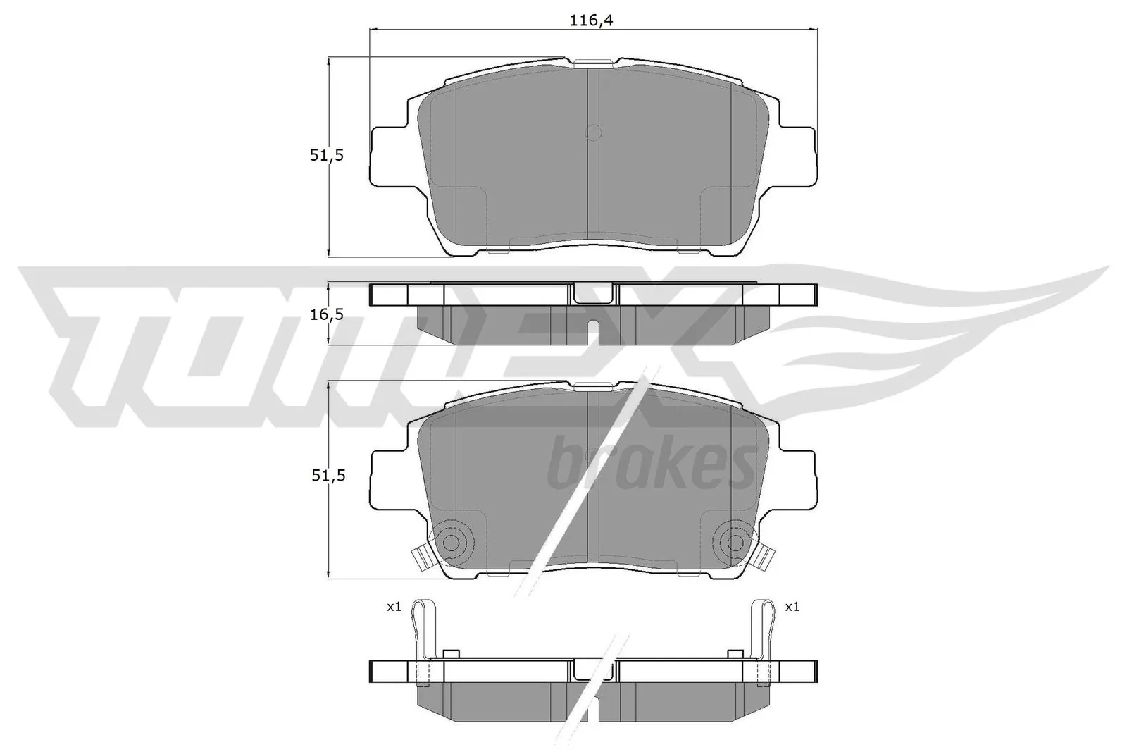 Brake Pad Set, disc brake TX 13-88