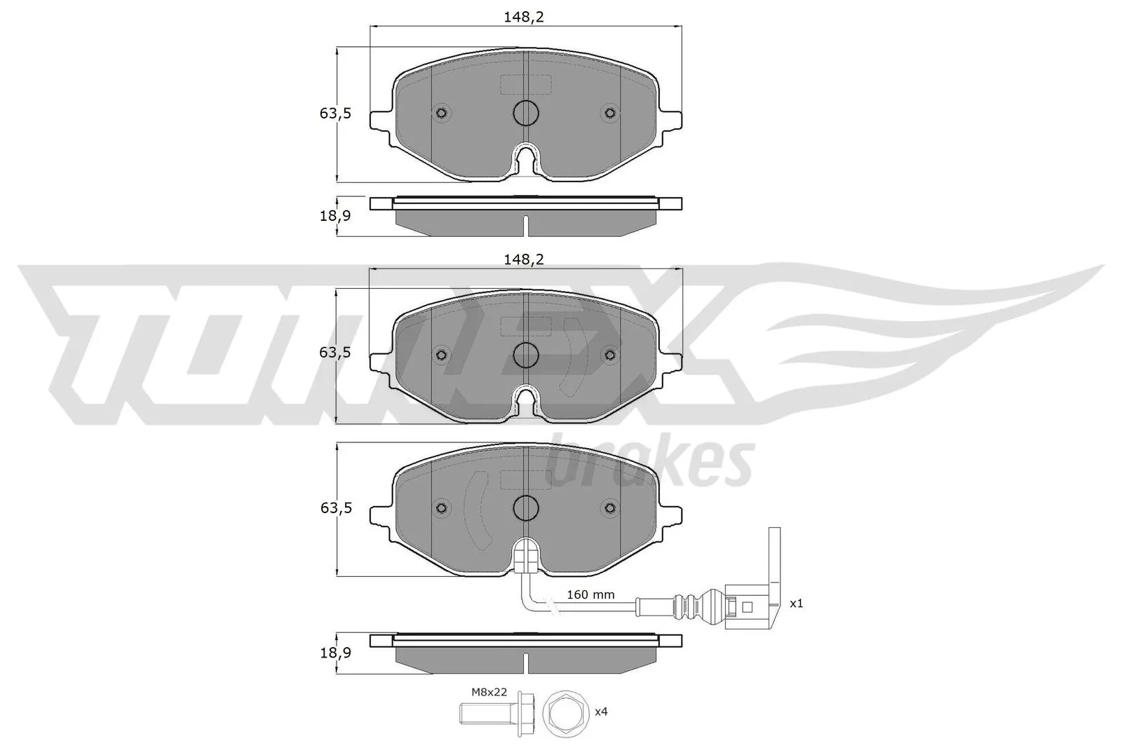 Brake Pad Set, disc brake TX 60-09