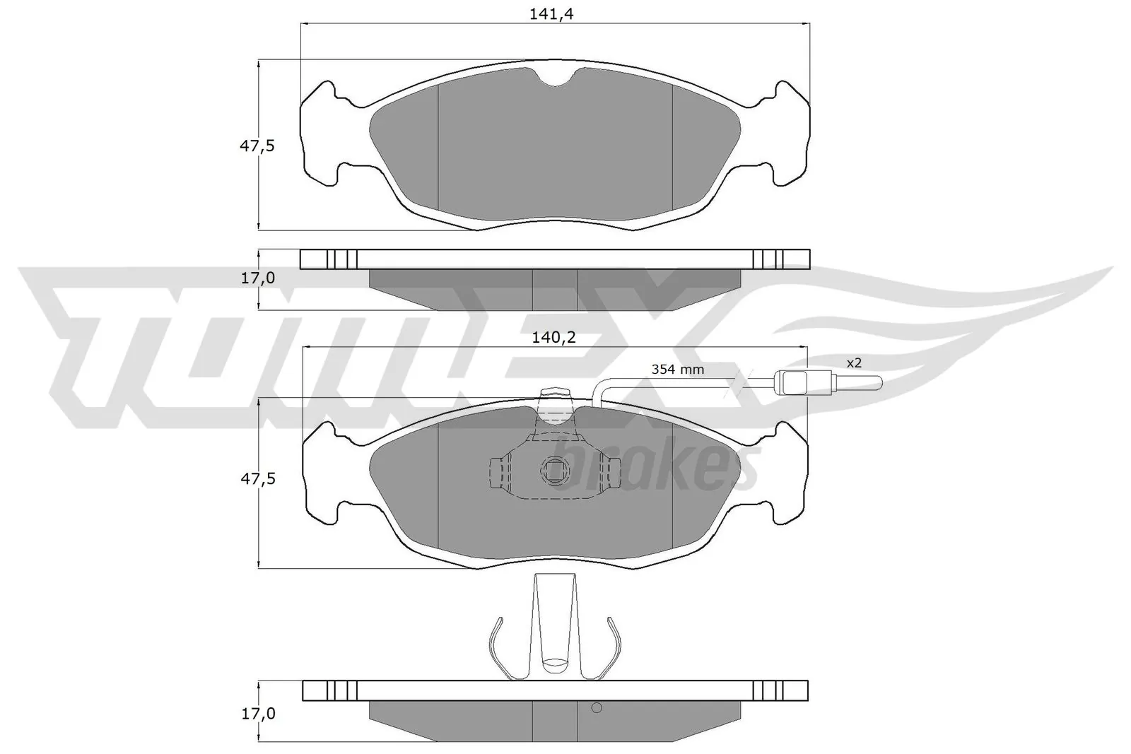 Brake Pad Set, disc brake TX 11-711