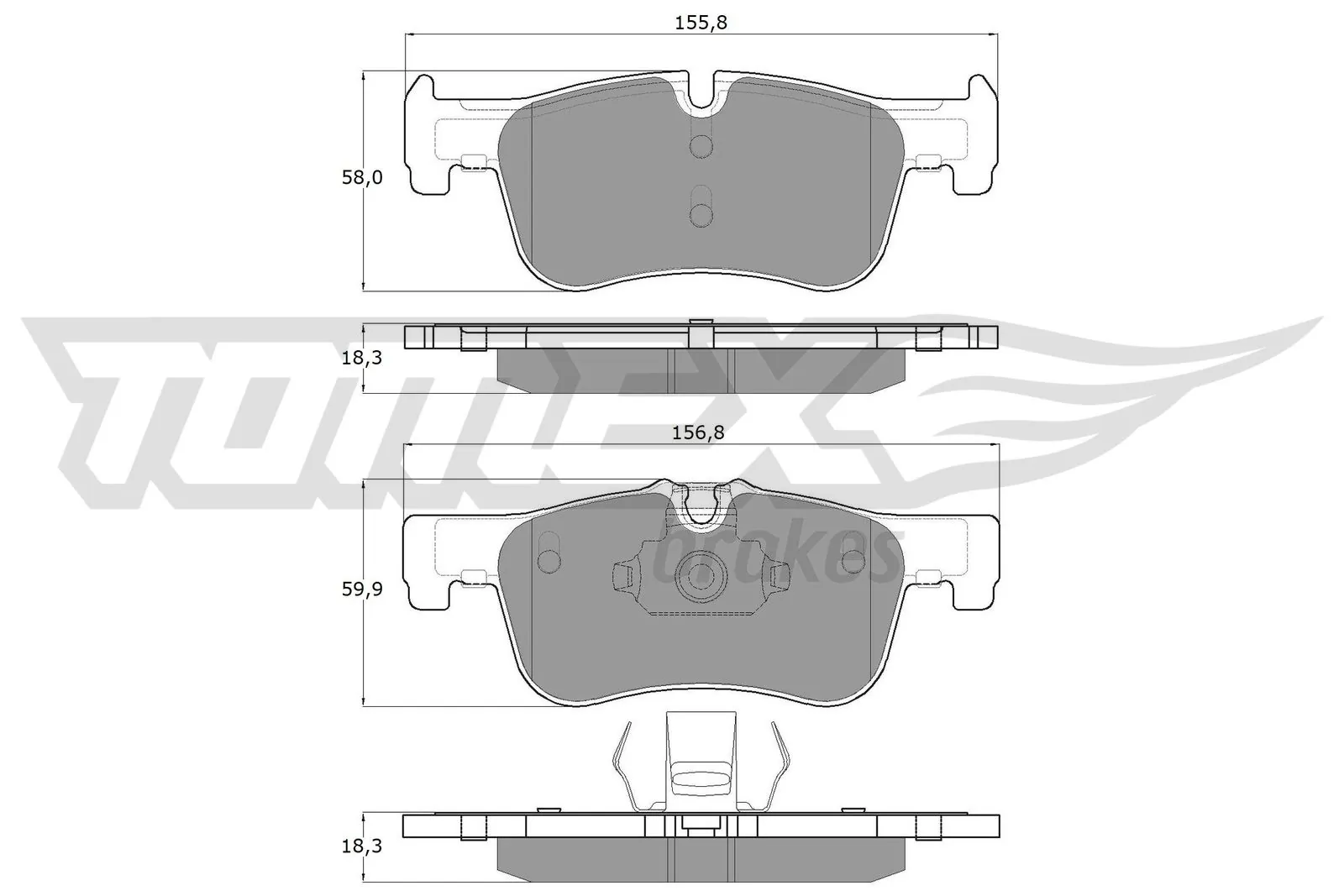Brake Pad Set, disc brake TX 18-46