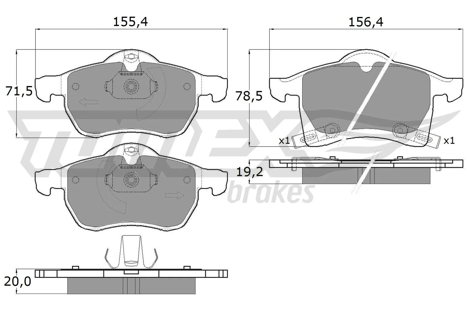 Brake Pad Set, disc brake TX 12-22