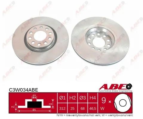 Brake Disc C3W034ABE