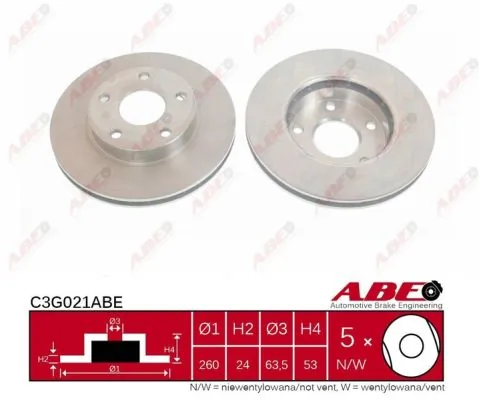 ABE C3G021ABE Brake Disc