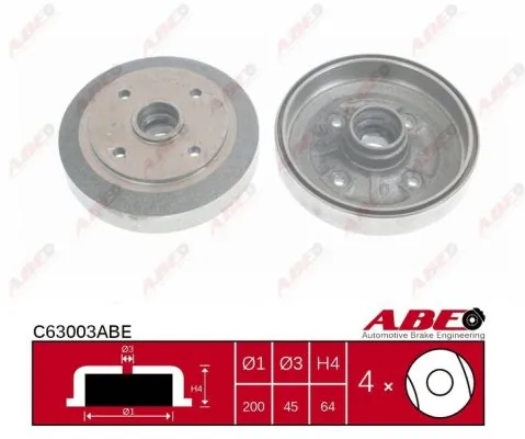 Brake Drum C63003ABE